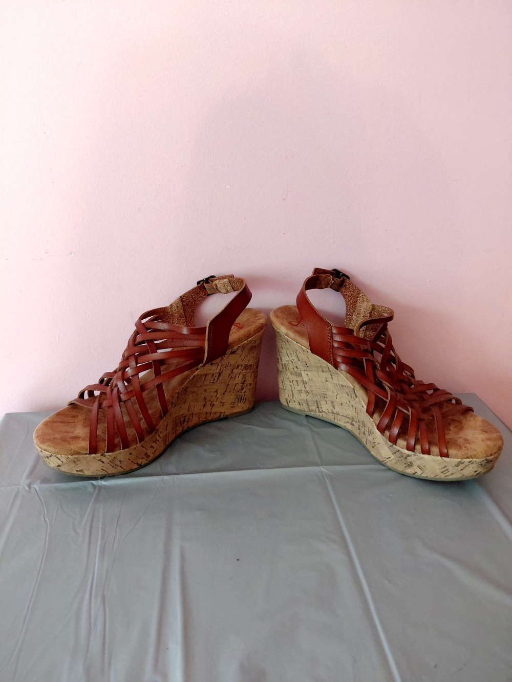 NEW without Tag Jellypop Boulevard Sz 7.5 Wedge Sandal 4 Inch Heel. - Picture 9 of 14